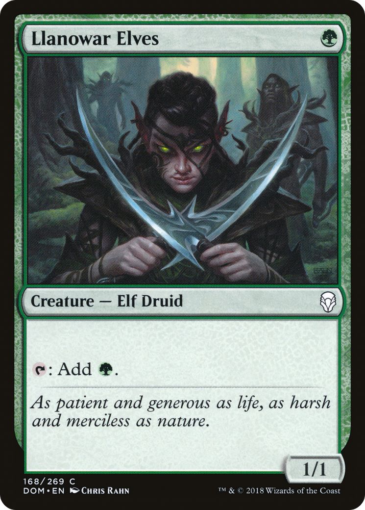 Image of Llanowar Elves (DOM-168) - Dominaria Foil