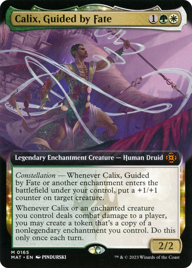 Image of Calix, Guided by Fate (Extended Art) (MAT-165) - March of the Machine: The Aftermath: (Extended Art, enchantment) Foil