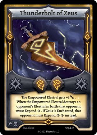 Image of Thunderbolt of Zeus (SD04-18) - Ohmperial Starter Deck Kickstarter Edition