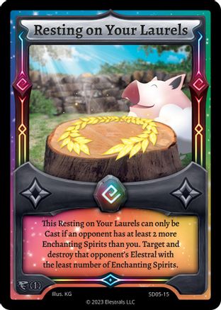 Image of Resting on your Laurels (SD05-15) - Penterror Starter Deck First Edition