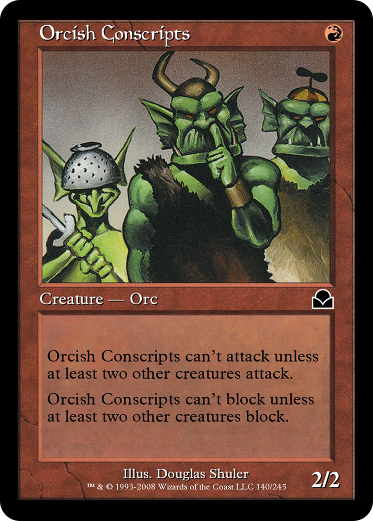 Image of Orcish Conscripts (ME2-140) - Masters Edition II Foil