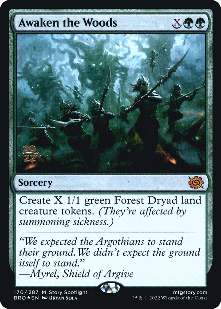Image of Awaken the Woods (PRE-170) - The Brothers' War Promos Foil
