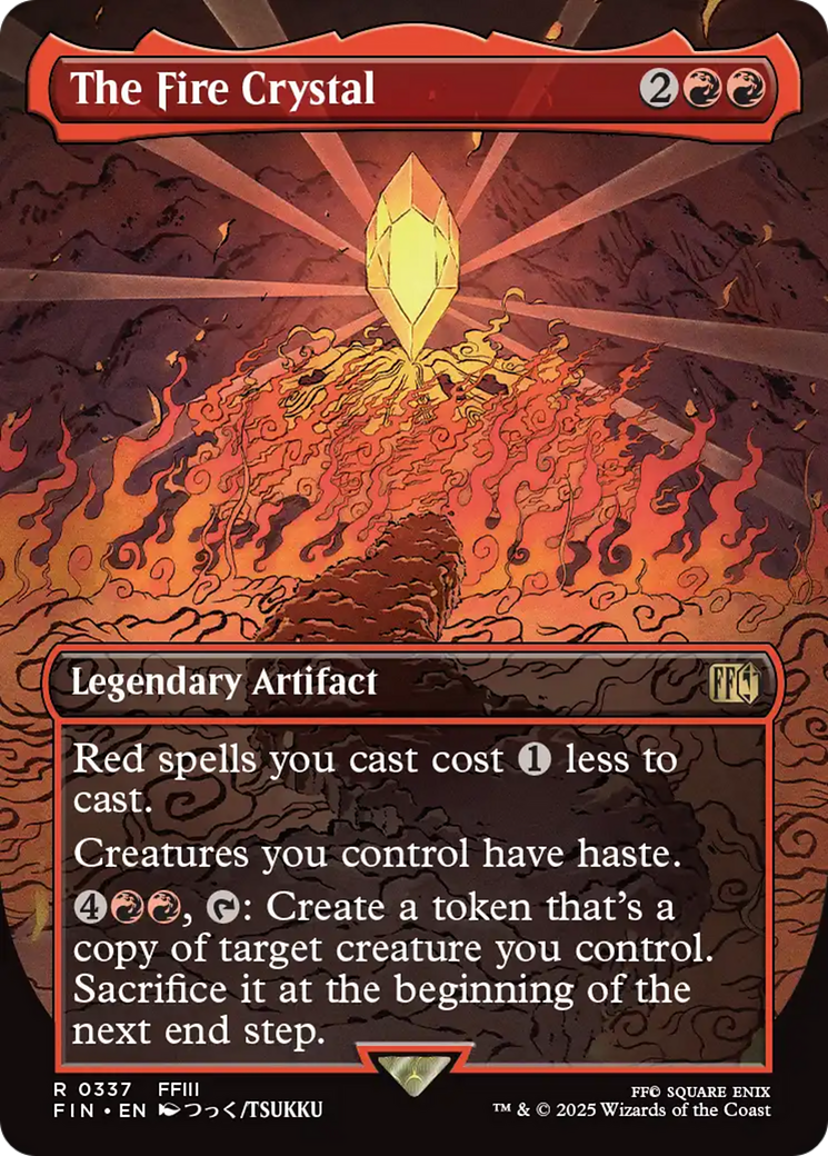 Image of The Fire Crystal (Borderless) (FIN-337) - FINAL FANTASY (Borderless) Foil