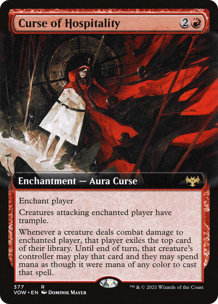 Image of Curse of Hospitality (Extended Art) (VOW-377) - Innistrad: Crimson Vow: (Extended Art) Foil