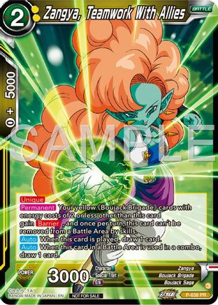 Image of Zangya, Teamwork With Allies (Zenkai Series Tournament Pack Vol.9) (P-638) - Promotion Cards
