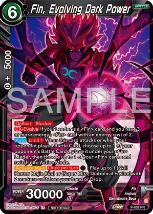 Image of Fin, Evolving Dark Power (Zenkai Series Tournament Pack Vol.9) (P-639) - Promotion Cards Foil