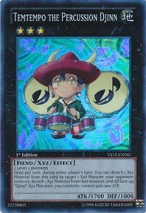 Image of Temtempo the Percussion Djinn (YS12-EN041) - Starter Deck: Xyz Symphony 1st Edition