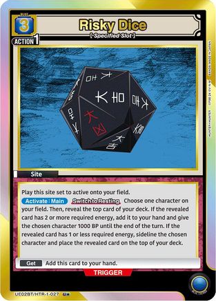Image of Risky Dice (027) (U*) (UE02BT/HTR-1-027) - UE02BT HUNTER X HUNTER Foil