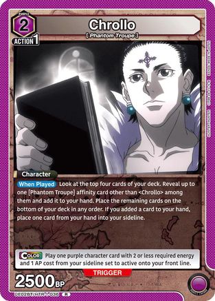 Image of Chrollo (036) (UE02BT/HTR-1-036) - UE02BT HUNTER X HUNTER Foil