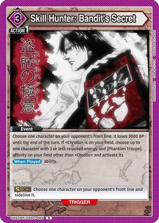 Image of Skill Hunter: Bandit's Secret (UE02BT/HTR-1-065) - UE02BT HUNTER X HUNTER Foil