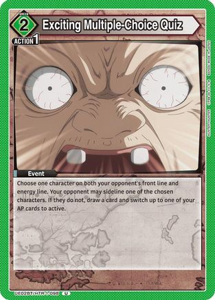 Image of Exciting Multiple-Choice Quiz (UE02BT/HTR-1-098) - UE02BT HUNTER X HUNTER
