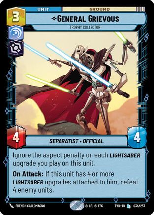 Image of General Grievous - Trophy Collector (034/257) - Twilight of the Republic Foil