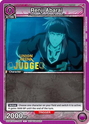Image of Renji Abarai (045) (Judge Pack) (UEPR/BLC-1-045) - Union Arena Promotion Cards Foil