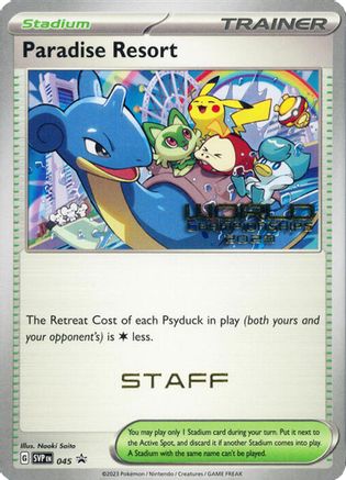 Image of Paradise Resort (World Championships 2023) [Staff] 045  SV Scarlet & Violet Promo Cards - Promo