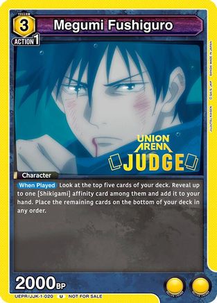 Image of Megumi Fushiguro (020) (Judge Pack) (UEPR/JJK-1-020) - Union Arena Promotion Cards Foil