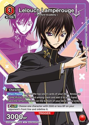 Image of Lelouch Lamperouge (091) (UEPR/CGH-1-091) - Union Arena Promotion Cards