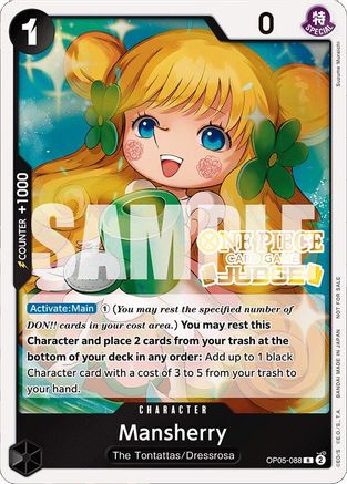 Image of Mansherry (Judge Pack Vol. 4) (OP05-088) - One Piece Promotion Cards Foil