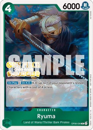 Image of Ryuma (Judge Pack Vol. 4) (OP06-036) - One Piece Promotion Cards Foil