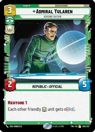 Image of Admiral Yularen - Advising Caution (092/257) - Twilight of the Republic