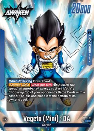 Image of Vegeta (Mini) : DA (FS07-01) - Starter Deck 7 Vegeta Mini Holofoil