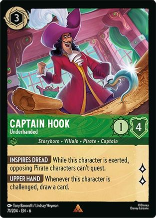 Image of Captain Hook - Underhanded (71/204) - Azurite Sea Cold Foil