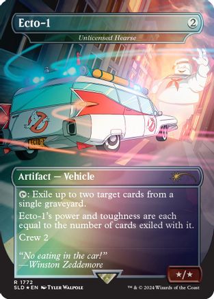 Image of Ecto-1 - Unlicensed Hearse (Rainbow Foil) (SLD-1772) - Secret Lair Drop Series Foil