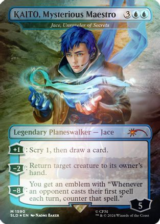 Image of KAITO, Mysterious Maestro - Jace, Unraveler of Secrets (Rainbow Foil) (SLD-1590) - Secret Lair Drop Series Foil