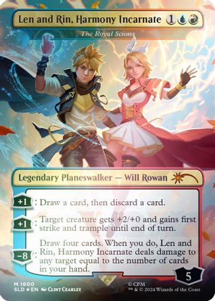 Image of Len and Rin, Harmony Incarnate - The Royal Scions (Rainbow Foil) (SLD-1600) - Secret Lair Drop Series Foil