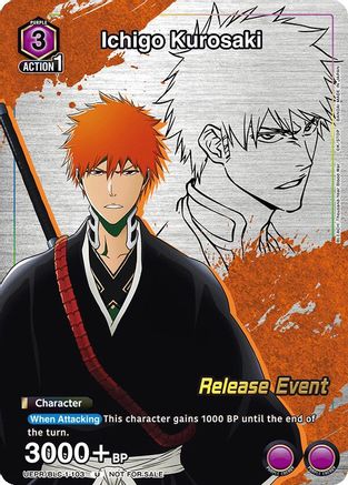 Image of Ichigo Kurosaki (Release Event Participation) (UEPR/BLC-1-103) - UE01BT BLEACH ThousandYear Blood War Release Event Cards