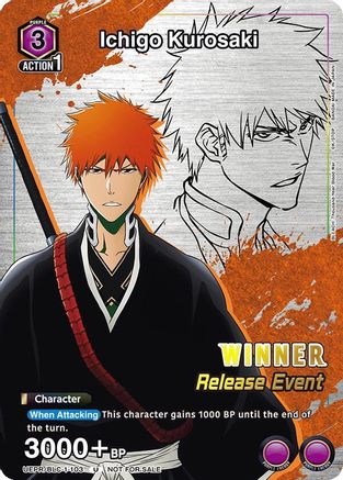 Image of Ichigo Kurosaki (Release Event Winner) (UEPR/BLC-1-103) - UE01BT BLEACH ThousandYear Blood War Release Event Cards Foil