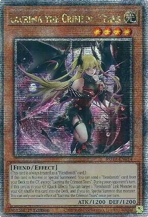 Image of Lacrima the Crimson Tears (Quarter Century Secret Rare) (ROTA-EN014) - Rage of the Abyss 1st Edition