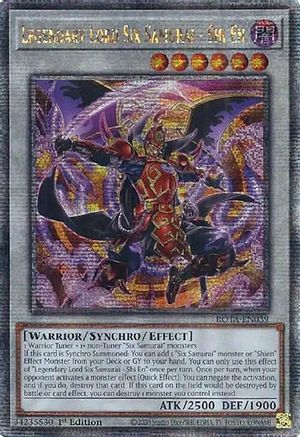 Image of Legendary Lord Six Samurai - Shi En (Quarter Century Secret Rare) (ROTA-EN039) - Rage of the Abyss 1st Edition