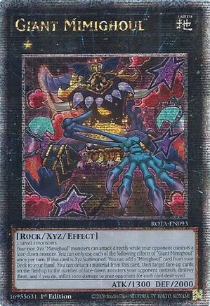 Image of Giant Mimighoul (Quarter Century Secret Rare) (ROTA-EN093) - Rage of the Abyss 1st Edition