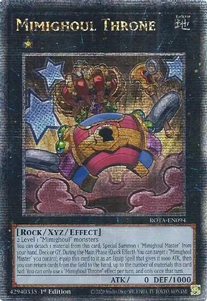 Image of Mimighoul Throne (Quarter Century Secret Rare) (ROTA-EN094) - Rage of the Abyss 1st Edition