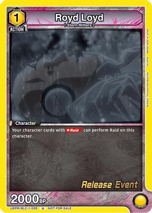 Image of Royd Loyd (UEPR/BLC-1-026) - UE01BT BLEACH ThousandYear Blood War Release Event Cards