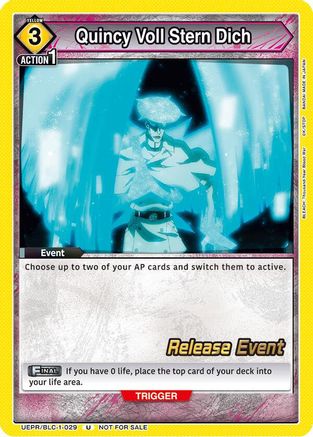 Image of Quincy Voll Stern Dich (UEPR/BLC-1-029) - UE01BT BLEACH ThousandYear Blood War Release Event Cards