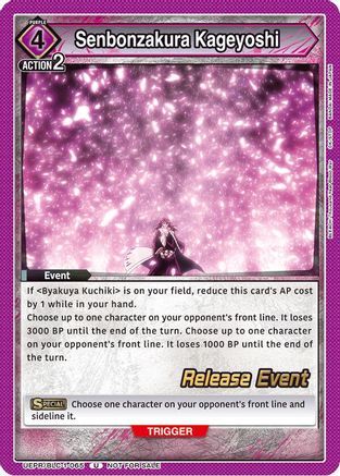 Image of Senbonzakura Kageyoshi (UEPR/BLC-1-065) - UE01BT BLEACH ThousandYear Blood War Release Event Cards