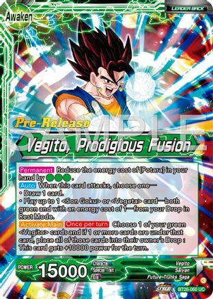 Image of Son Goku & Vegeta // Vegito, Prodigious Fusion (BT26-060) - Ultimate Advent PreRelease Cards