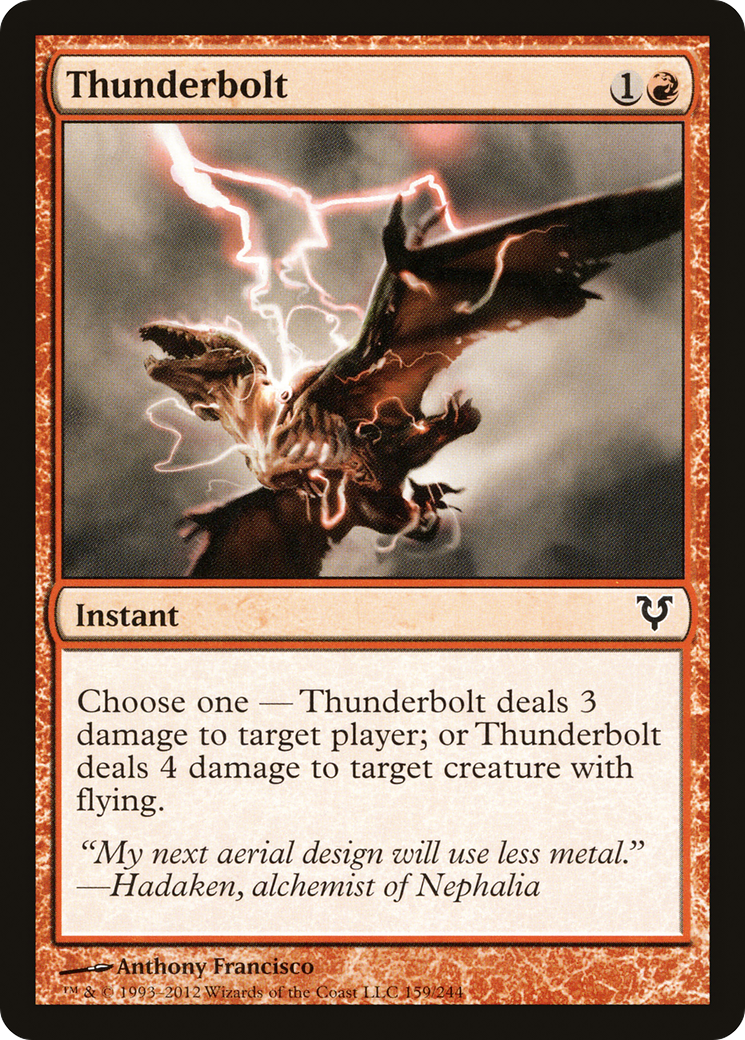 Image of Thunderbolt (AVR-159) - Avacyn Restored Foil