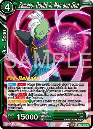 Image of Zamasu, Doubt in Man and God (BT26-086) - Ultimate Advent PreRelease Cards