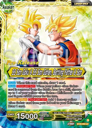 Image of SS Son Goku // SS Son Goku & SS Son Gohan, Battling Father & Son (BT26-090) - Ultimate Advent PreRelease Cards
