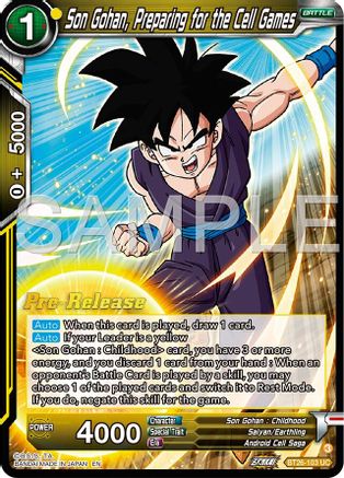 Image of Son Gohan, Preparing for the Cell Games (BT26-103) - Ultimate Advent PreRelease Cards