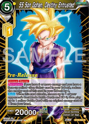 Image of SS Son Gohan, Destiny Entrusted (BT26-095) - Ultimate Advent PreRelease Cards
