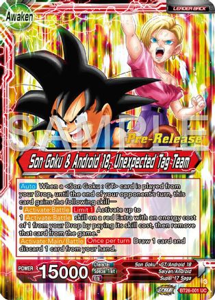 Image of Son Goku // Son Goku & Android 18, Unexpected Tag Team (BT26-001) - Ultimate Advent PreRelease Cards