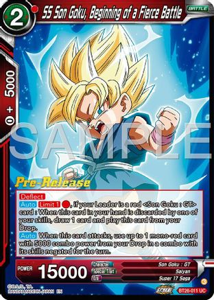Image of SS Son Goku, Beginning of a Fierce Battle (BT26-011) - Ultimate Advent PreRelease Cards