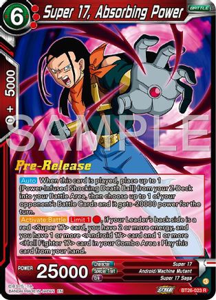 Image of Super 17, Absorbing Power (BT26-023) - Ultimate Advent PreRelease Cards