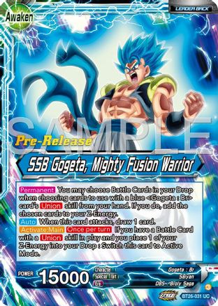 Image of Gogeta // SSB Gogeta, Mighty Fusion Warrior (BT26-031) - Ultimate Advent PreRelease Cards