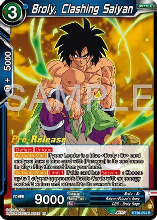 Image of Broly, Clashing Saiyan (BT26-054) - Ultimate Advent PreRelease Cards