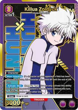 Image of Killua Zoldyck (002) (R*) (UE02BT/HTR-P-002) - UE02BT HUNTER X HUNTER Foil