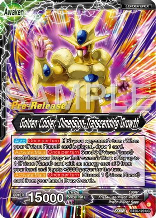Image of Cool // Golden Cooler, Dimension-Transcending Growth (BT26-120) - Ultimate Advent PreRelease Cards